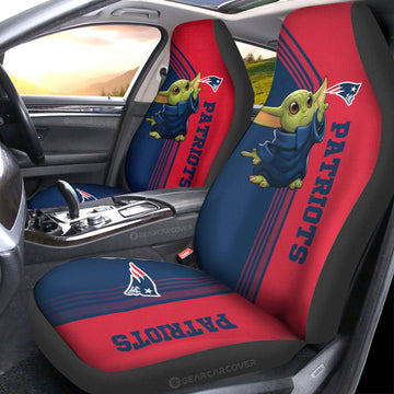 New England Patriots Car Seat Covers Baby Yoda Car Accessories - Gearcarcover - 1