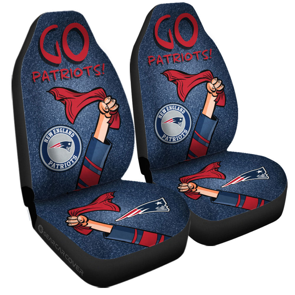 New England Patriots Car Seat Covers Custom Car Accessories - Gearcarcover - 3