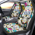 New England Patriots Car Seat Covers Custom Sugar Skull Car Accessories - Gearcarcover - 1