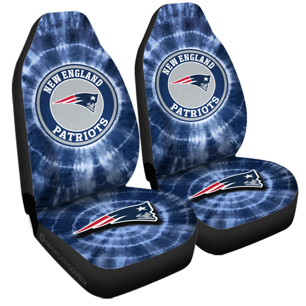 New England Patriots Car Seat Covers Custom Tie Dye Car Accessories - Gearcarcover - 3