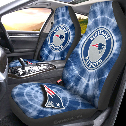 New England Patriots Car Seat Covers Custom Tie Dye Car Accessories - Gearcarcover - 1