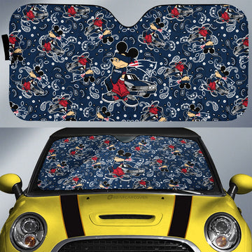 New England Patriots Car Sunshade Cartoon Theme Collection - Gearcarcover - 1