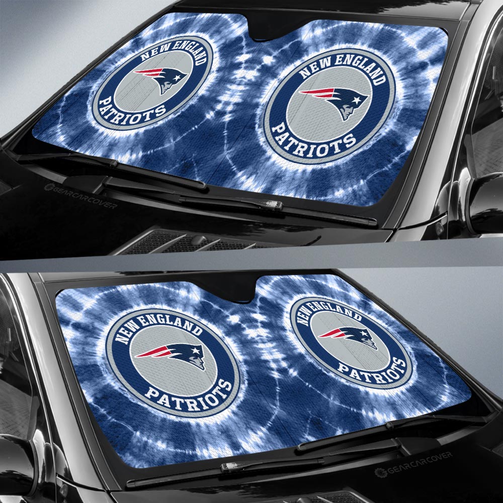 New England Patriots Car Sunshade Custom Tie Dye Car Accessories - Gearcarcover - 2