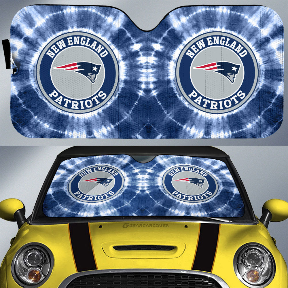 New England Patriots Car Sunshade Custom Tie Dye Car Accessories - Gearcarcover - 1