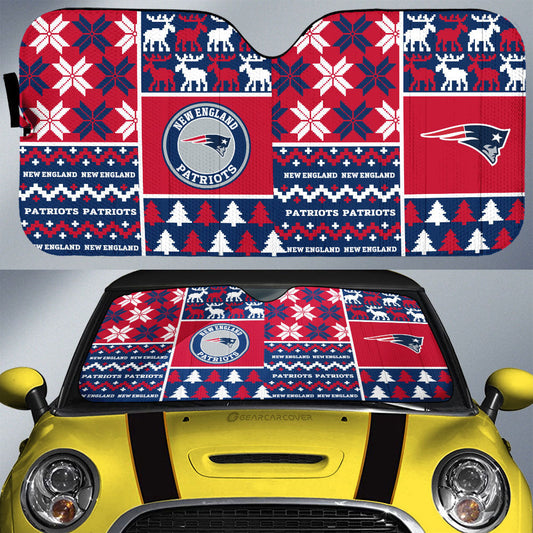 New England Patriots Car Sunshade Custom Ugly Style Car Accessories - Gearcarcover - 1