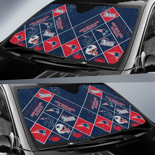 New England Patriots Car Sunshade Sporty Team Collection - Gearcarcover - 2