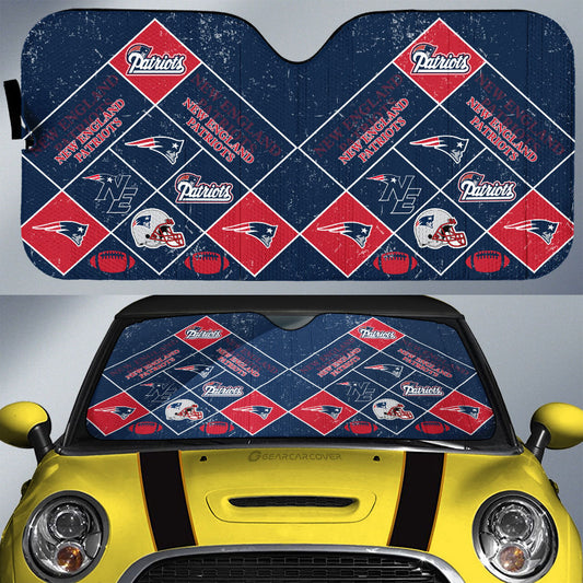 New England Patriots Car Sunshade Sporty Team Collection - Gearcarcover - 1