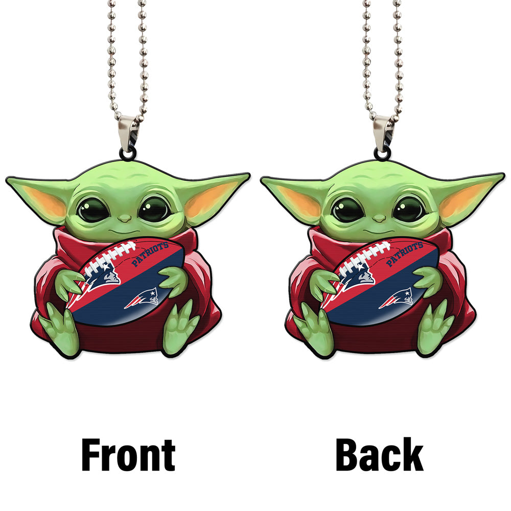 New England Patriots Ornament Baby Yoda Car Accessories - Gearcarcover - 4