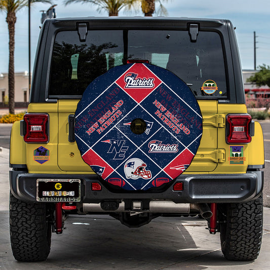 New England Patriots Spare Tire Covers Camera Hole Sporty Team Collection - Gearcarcover - 2