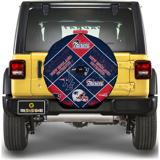 New England Patriots Spare Tire Covers Camera Hole Sporty Team Collection - Gearcarcover - 1