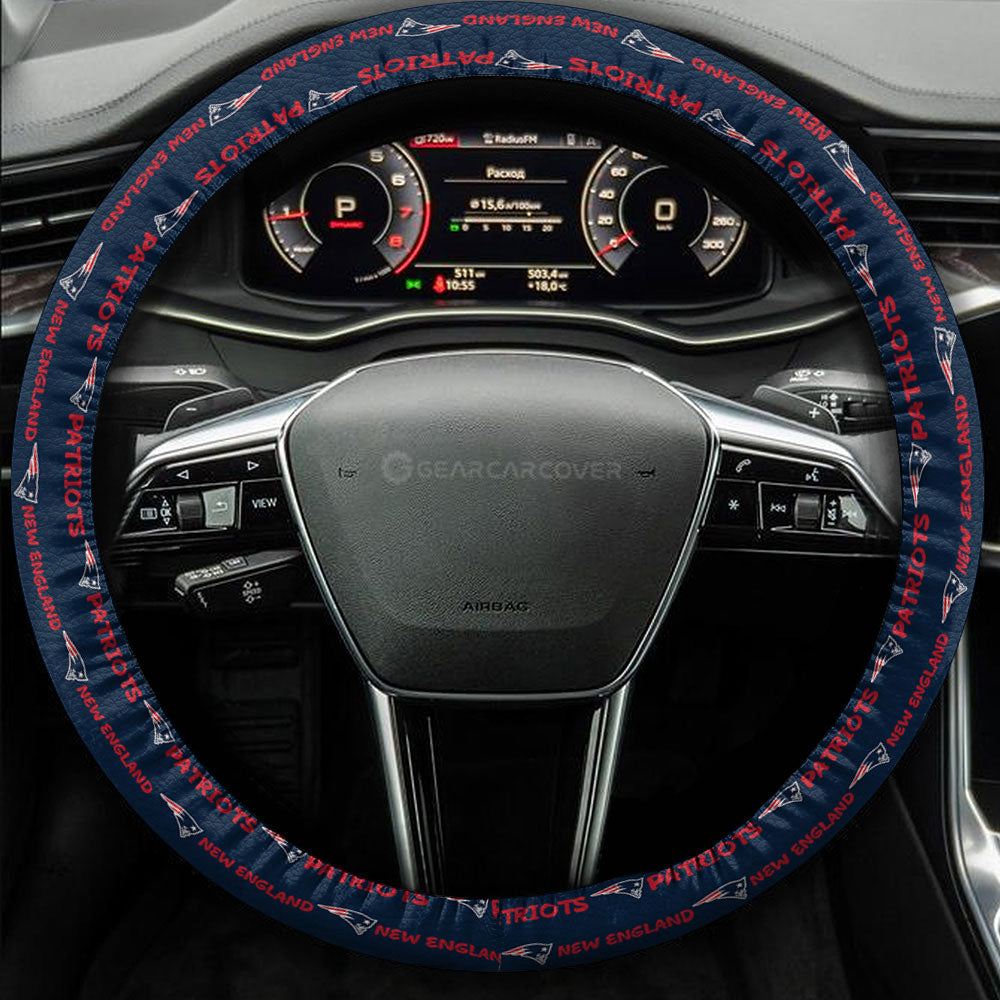 New England Patriots Steering Wheel Cover Sporty Team Collection - Gearcarcover - 2