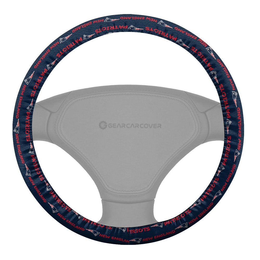 New England Patriots Steering Wheel Cover Sporty Team Collection - Gearcarcover - 3
