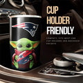 New England Patriots Tumbler Cup Custom Car Accessories For Fan - Gearcarcover - 3