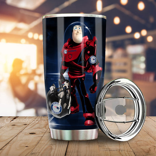 New England Patriots Tumbler Cup Custom Car Accessories For Fan - Gearcarcover - 1