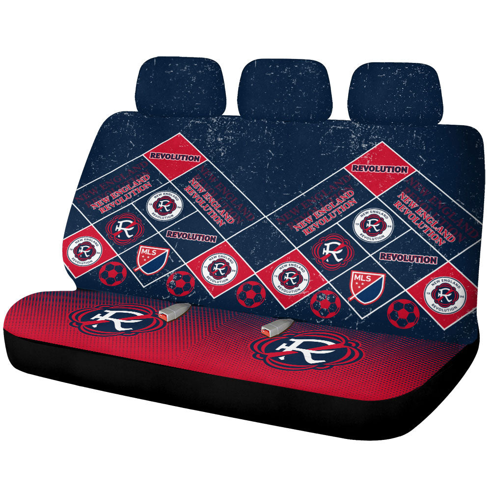New England Revolution Car Back Seat Covers Sporty Team Collection - Gearcarcover - 1
