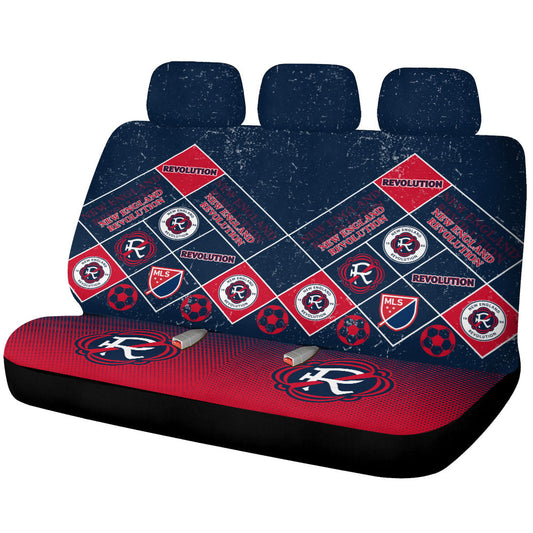 New England Revolution Car Back Seat Covers Sporty Team Collection - Gearcarcover - 1