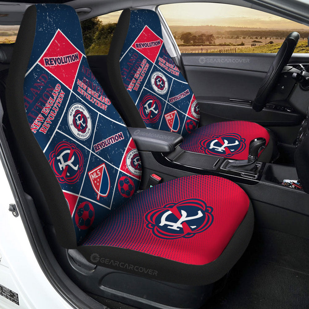New England Revolution Car Seat Covers Sporty Team Collection - Gearcarcover - 2