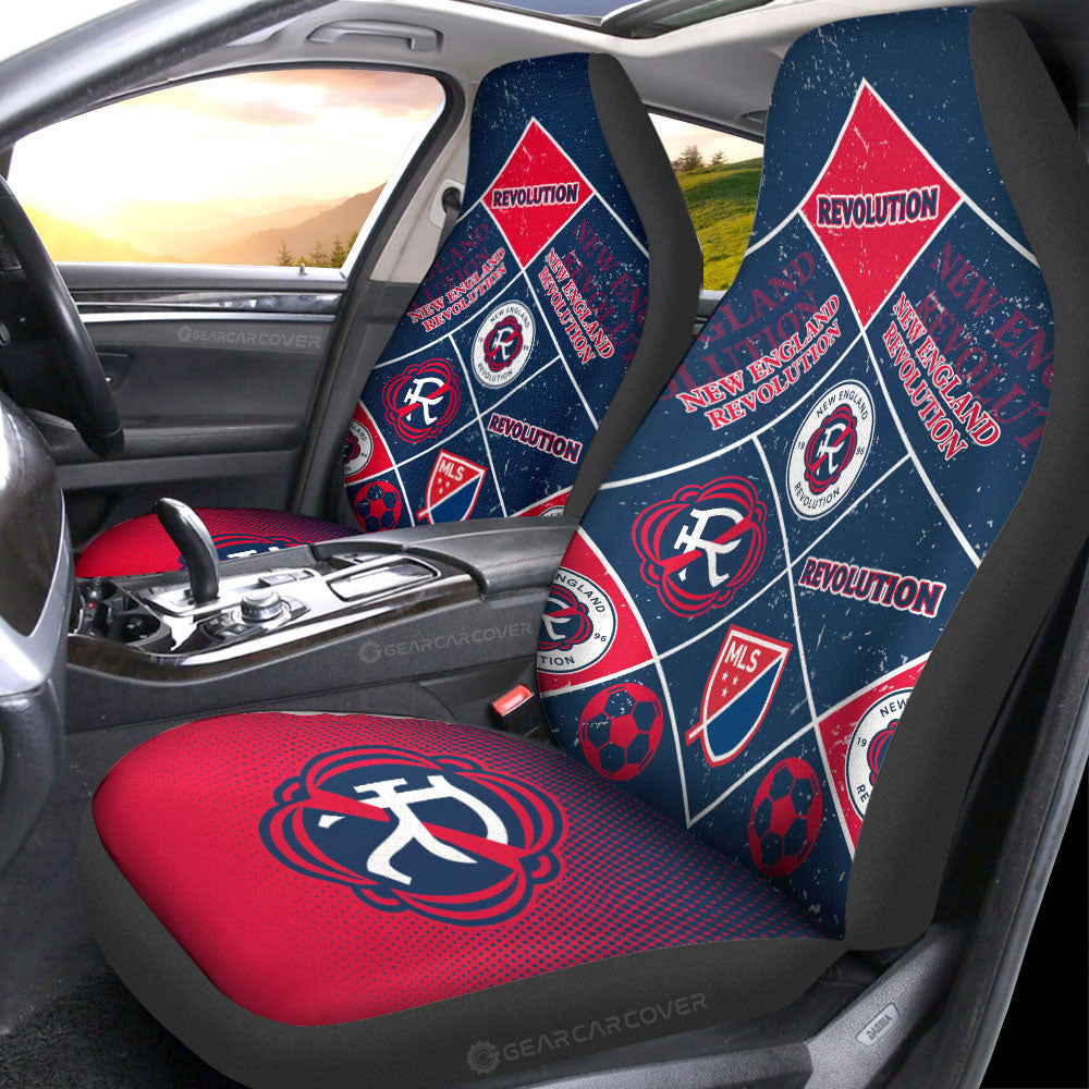 New England Revolution Car Seat Covers Sporty Team Collection - Gearcarcover - 1