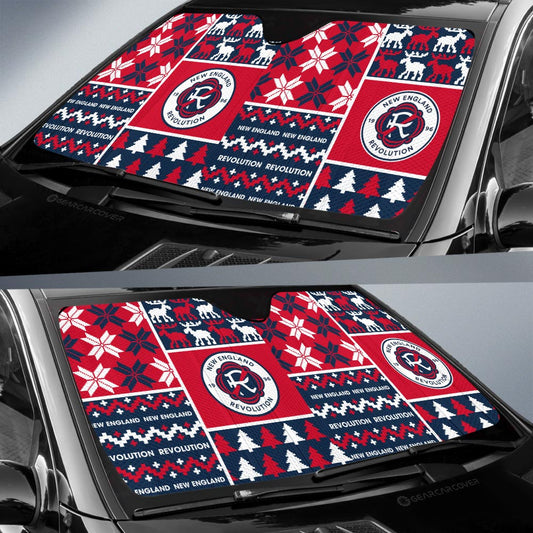 New England Revolution Car Sunshade Custom Ugly Style Car Accessories - Gearcarcover - 2