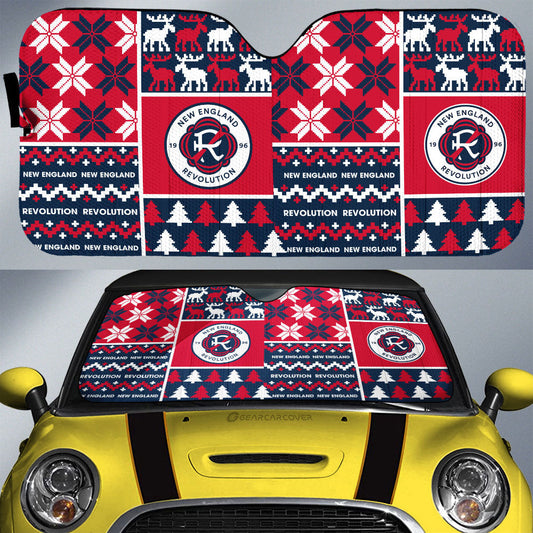 New England Revolution Car Sunshade Custom Ugly Style Car Accessories - Gearcarcover - 1