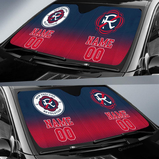 New England Revolution Car Sunshade Sporty Team Collection - Gearcarcover - 2