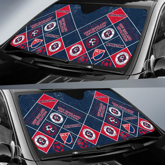 New England Revolution Car Sunshade Sporty Team Collection - Gearcarcover - 2