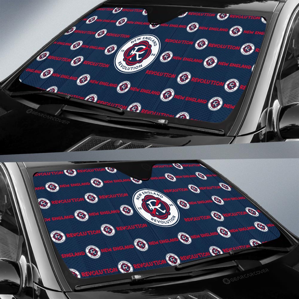 New England Revolution Car Sunshade Sporty Team Collection - Gearcarcover - 2