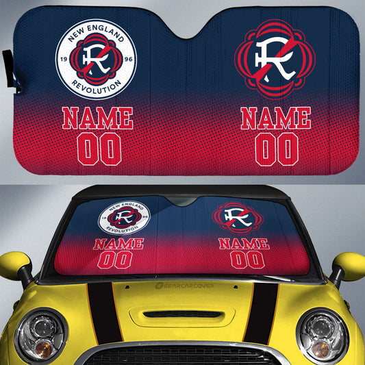 New England Revolution Car Sunshade Sporty Team Collection - Gearcarcover - 1
