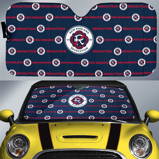 New England Revolution Car Sunshade Sporty Team Collection - Gearcarcover - 1