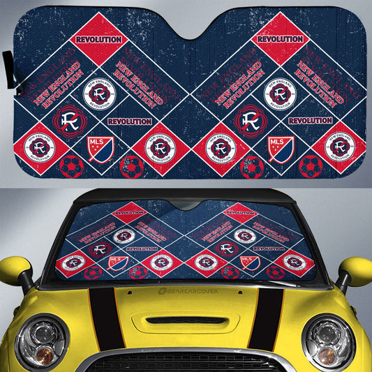 New England Revolution Car Sunshade Sporty Team Collection - Gearcarcover - 1