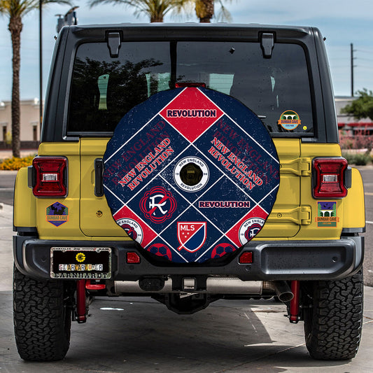 New England Revolution Spare Tire Covers Camera Hole Sporty Team Collection - Gearcarcover - 2
