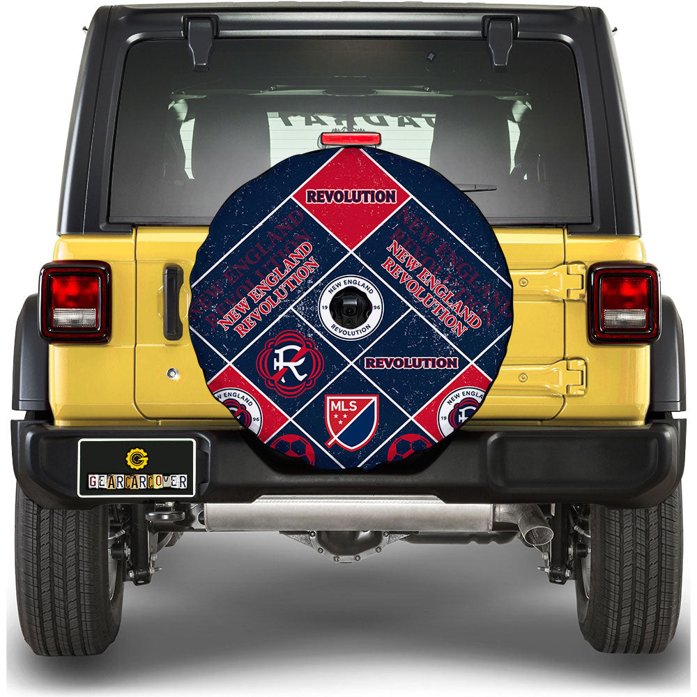 New England Revolution Spare Tire Covers Camera Hole Sporty Team Collection - Gearcarcover - 1