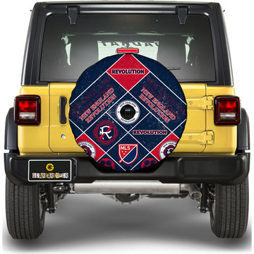 New England Revolution Spare Tire Covers Camera Hole Sporty Team Collection - Gearcarcover - 1