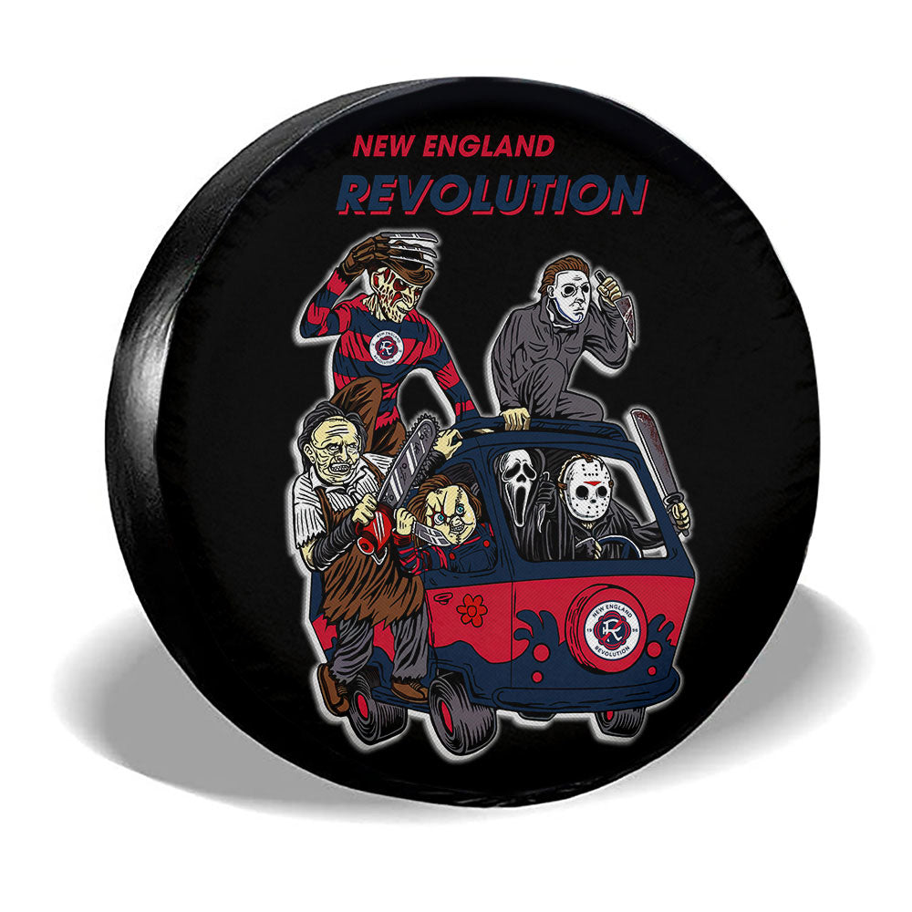 New England Revolution Spare Tire Covers Horror Characters Car Accessories - Gearcarcover - 3