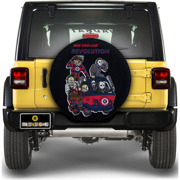 New England Revolution Spare Tire Covers Horror Characters Car Accessories - Gearcarcover - 1