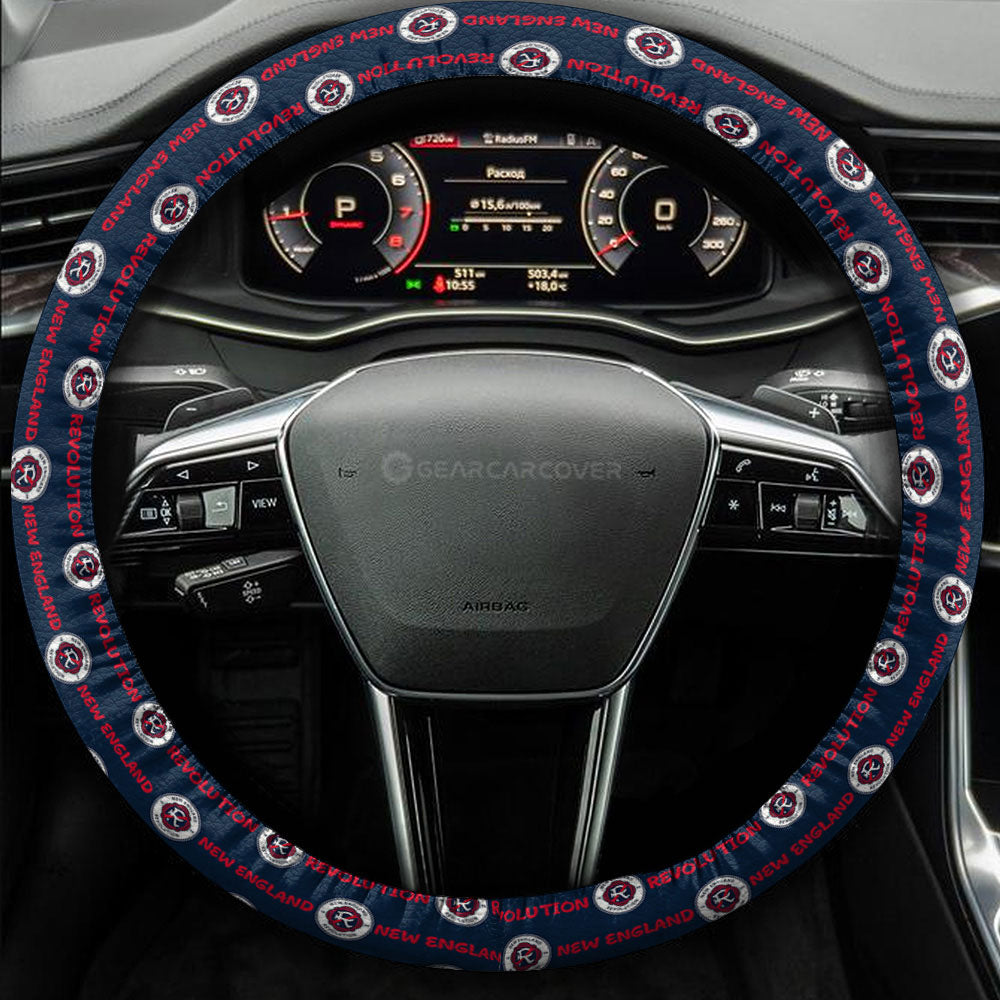 New England Revolution Steering Wheel Cover Sporty Team Collection - Gearcarcover - 3