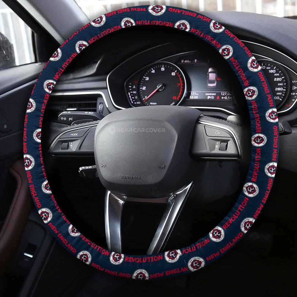 New England Revolution Steering Wheel Cover Sporty Team Collection - Gearcarcover - 4