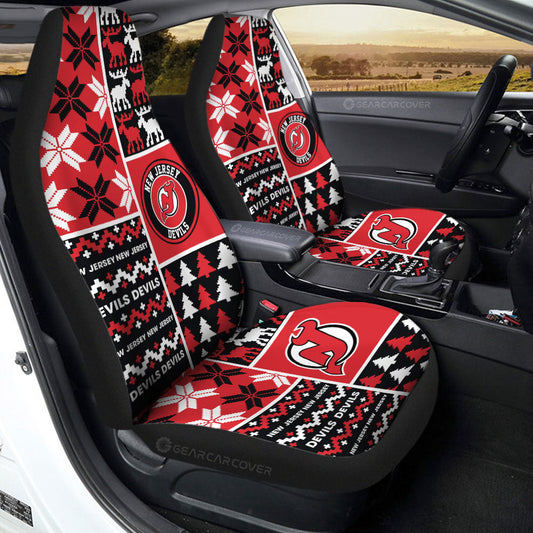 New Jersey Devils Car Seat Covers Custom Ugly Style Car Accessories - Gearcarcover - 2