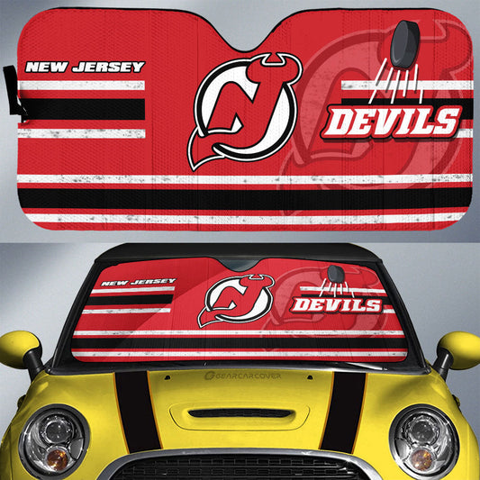 New Jersey Devils Car Sunshade Custom Car Accessories - Gearcarcover - 1