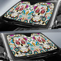 New Jersey Devils Car Sunshade Custom Sugar Skull Car Accessories - Gearcarcover - 2