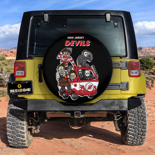 New Jersey Devils Spare Tire Covers Horror Characters Car Accessories - Gearcarcover - 2