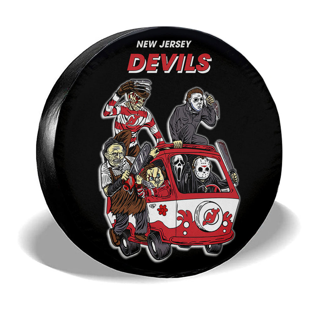 New Jersey Devils Spare Tire Covers Horror Characters Car Accessories - Gearcarcover - 3