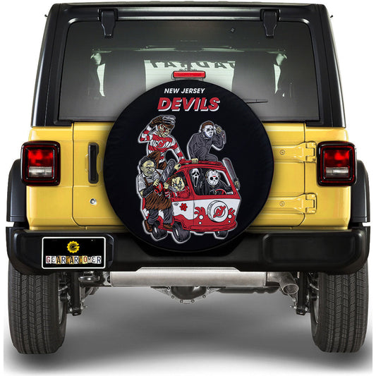 New Jersey Devils Spare Tire Covers Horror Characters Car Accessories - Gearcarcover - 1
