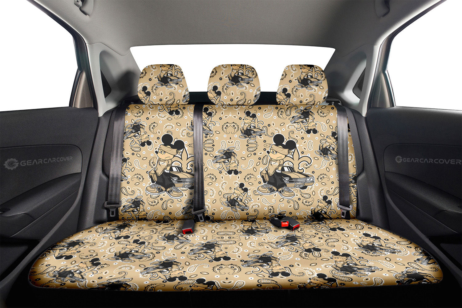 New Orleans Saints Car Back Seat Covers Cartoon Theme Collection - Gearcarcover - 2