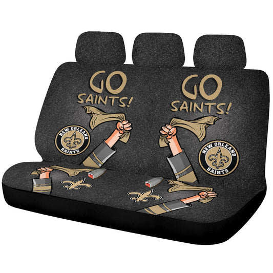 New Orleans Saints Car Back Seat Covers Custom Car Accessories - Gearcarcover - 1