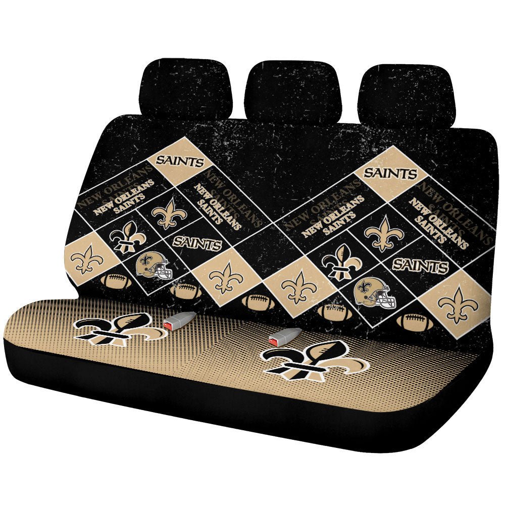 New Orleans Saints Car Back Seat Covers Sporty Team Collection - Gearcarcover - 1