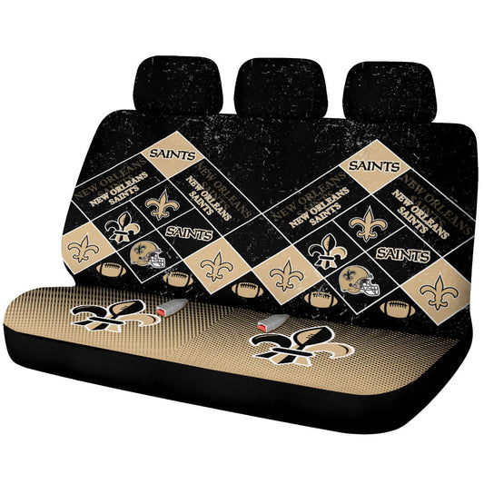 New Orleans Saints Car Back Seat Covers Sporty Team Collection - Gearcarcover - 1