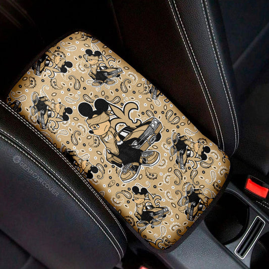 New Orleans Saints Car Center Console Cover Cartoon Theme Collection - Gearcarcover - 1