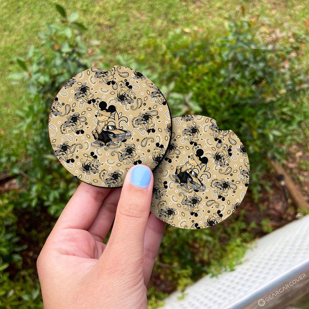 New Orleans Saints Car Coaster Set Cartoon Theme Collection - Gearcarcover - 3