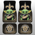New Orleans Saints Car Floor Mats Baby Yoda Car Accessories For Fan - Gearcarcover - 1